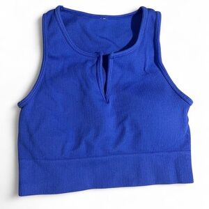 90 Degree By Reflex Royal Blue Ribbed Tank Top